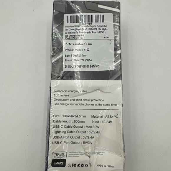 Super Fast 4in1 Charger Perfect to keep in your car and no cord messes! - Picture 3 of 4